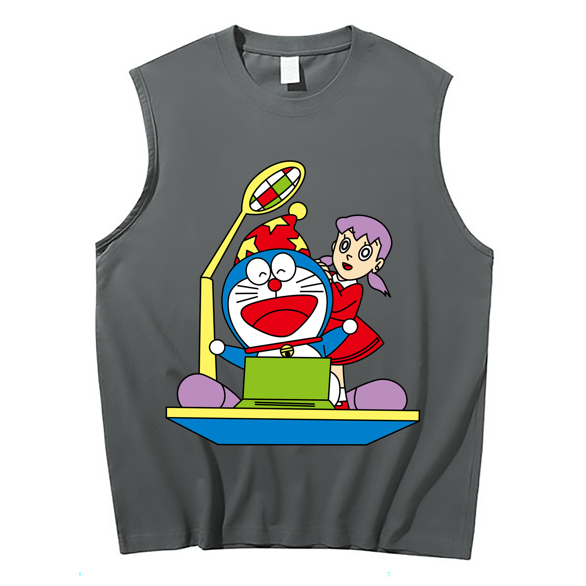 （画像用） ドラえもん みなもと しずか Doraemon Shizuka Minamoto コットン100％タンクトップ（フロントプリント）